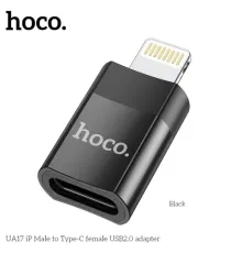 Перехідник HOCO UA17 iP Male to Type-C female USB2.0 adapter Black mag-6931474761996145597