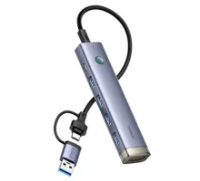USB/Type-C HUB Baseus UltraJoy 4-Port AIR (USB/Type-C to USB 3.0*4+Type-C) Grey B0005280B811-13 mag-6932172655846147477
