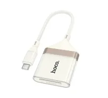 Перехідник HOCO UA40A Crystal Type-C 2-in-1 card reader apricot mag-6942007658737145106