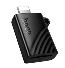 Перехідник HOCO HB53 iP mini TF card reader 2.0 Black mag-6942007671545153053