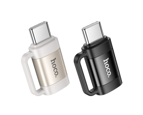 Перехідник HOCO UA31E Type-C male to iP female adapter Black mag-6942007628167138654
