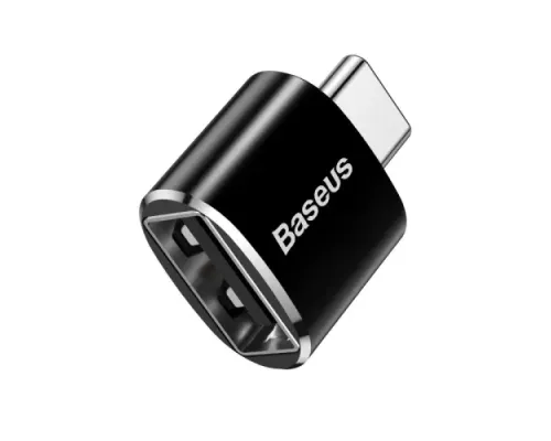Перехідник Baseus USB Female To Type-C Male Adapter Converter 2.4A Black CATOTG-01 mag-6953156263512145778