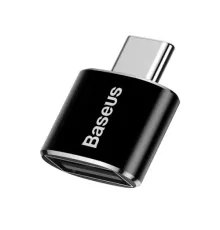 Перехідник Baseus USB Female To Type-C Male Adapter Converter 2.4A Black CATOTG-01 mag-6953156263512145778