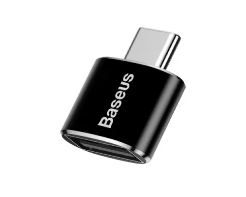 Перехідник Baseus USB Female To Type-C Male Adapter Converter 2.4A Black CATOTG-01 mag-6953156263512145778