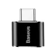 Перехідник Baseus USB Female To Type-C Male Adapter Converter 2.4A Black CATOTG-01 mag-6953156263512145778