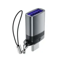 Перехідник ACEFAST J7 USB to Type-c adapter Metal grey mag-6974316284680153819