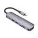 Type-C(PD) HUB HOCO HB28 Type-C multi-function converter (HDTV+USB3.0+USB2.0+SD+TF+PD) Metal Grey mag-6931474769336145598