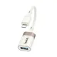 Перехідник HOCO UA39 Crystal iP male to USB female 2.0 adapter apricot mag-6942007658478145620