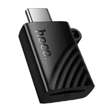 Перехідник HOCO HB53 Type-C mini TF card reader 2.0 Black mag-6942007671552153054