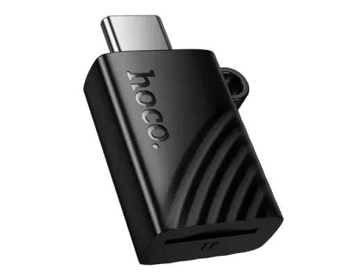 Перехідник HOCO HB53 Type-C mini TF card reader 2.0 Black mag-6942007671552153054