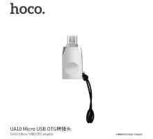 Перехідник-OTG HOCO UA10 Micro-USB Adapter Silver-Nickel mag-6957531070283143496