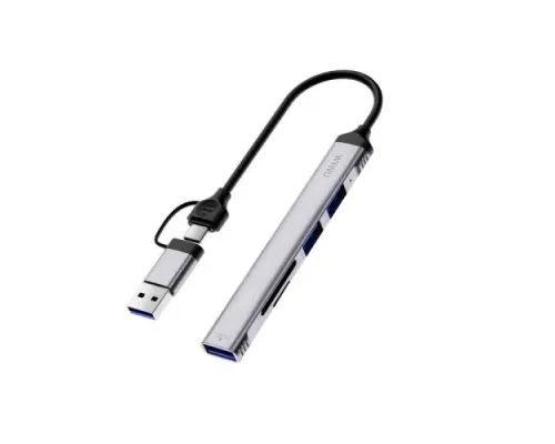 Type-C/USB HUB WiWU Wi-HB003 ZOLO 5 in 1 Grey mag-6976975619353153582
