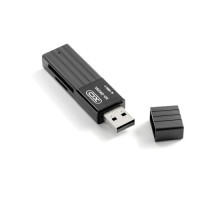Картридер XO DK05A (2.0 2-in-1 card reader) Чорний mag-6920680830329140328