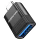 Адаптер BOROFONE BV18 Type-C male to USB female USB3.0 adapter чорний mag-6941991104015145001