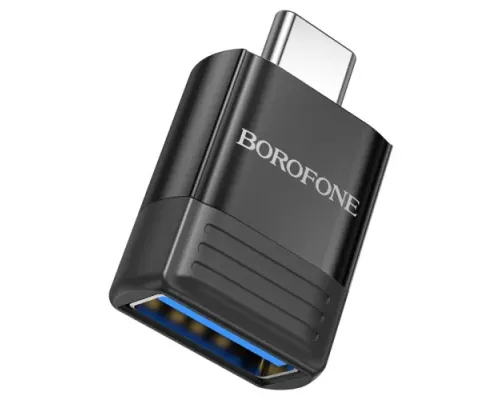 Адаптер BOROFONE BV18 Type-C male to USB female USB3.0 adapter чорний mag-6941991104015145001