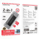 Картрідер BOROFONE DH9 Wisdom 2-in-1 USB/Type-C 2.0 card reader black gray mag-6941991112409142685