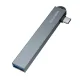 Type-C(PD)-HUB BOROFONE FH1A 4-in-1 converter(Type-C to USB2.0*3+USB3.0) metal gray mag-6941991126123152234