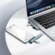 Type-C(PD)-HUB BOROFONE FH1A 4-in-1 converter(Type-C to USB2.0*3+USB3.0) metal gray mag-6941991126123152234