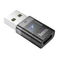 Перехідник HOCO UA36C USB male to C female USB2.0 transparent adapter black mag-6942007647212145613