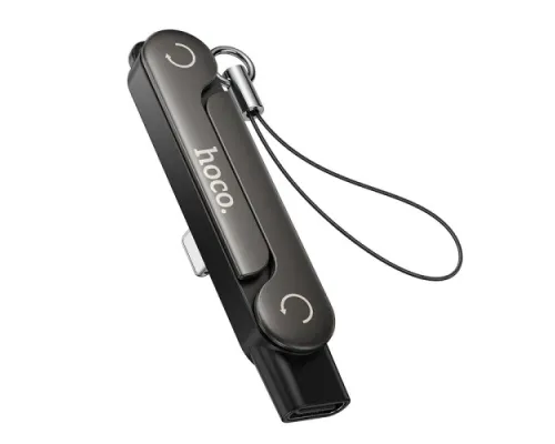 Перехідник HOCO UA47 iP male to Type-C female holder-adapter black mag-6942007681155154077