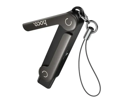 Перехідник HOCO UA47 iP male to Type-C female holder-adapter black mag-6942007681155154077