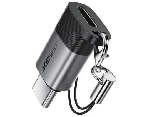Перехідник ACEFAST J19 Lightning to Type-C adapter Metal grey mag-6974316286219153821
