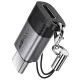 Перехідник ACEFAST J19 Lightning to Type-C adapter Metal grey mag-6974316286219153821