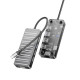 USB-Хаб XO HUB016 7in1 Multifunctional Docking Station Тьмяно-Прозорий mag-6920680844890932