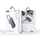 USB-Хаб XO HUB016 7in1 Multifunctional Docking Station Тьмяно-Прозорий mag-6920680844890932