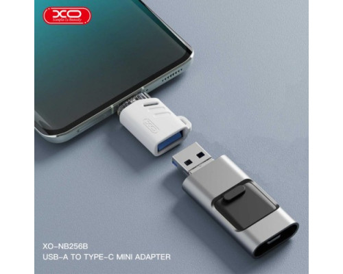 OTG-адаптер XO NB256B USB-A female to Type-c (with lanyard) Білий mag-6920680851867140373