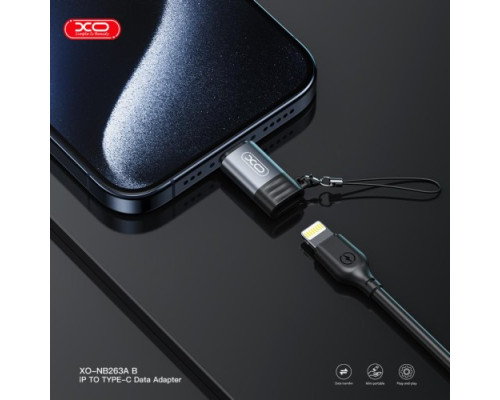 Конектор XO NB263A Lightning Female TO TYPE-C Male PD27W Чорний mag-692068085414160154