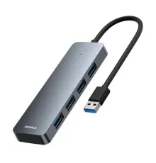 USB HUB Baseus UltraJoy Series 4-Port HUB Lite 15cm (USBA to USB3.0*4) Grey B0005280B811-00 mag-6932172636470152079