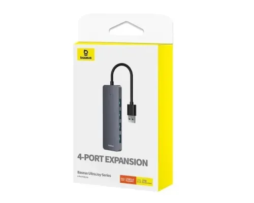 USB HUB Baseus UltraJoy Series 4-Port HUB Lite 15cm (USBA to USB3.0*4) Grey B0005280B811-00 mag-6932172636470152079