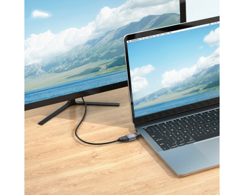 Перехідник HOCO UA33 Type-C to HDTV adapter Metal gray mag-6942007645584138671