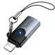 Перехідник HOCO UA46A Victory iP male to Type-C female adapter gray mag-6942007675635153862
