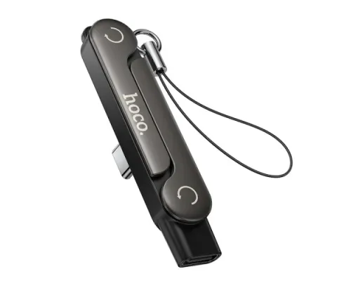 Перехідник HOCO UA47A Type-C male to Type-C female holder-adapter black mag-6942007681162154078
