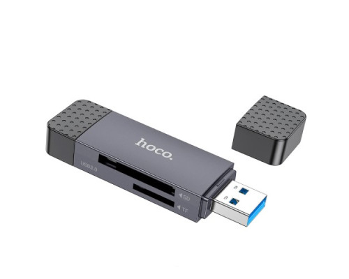 Картрідер HOCO HB45 Spirit 2-in-1 USB/Type-C 3.0 card reader gray mag-6942007620529141560