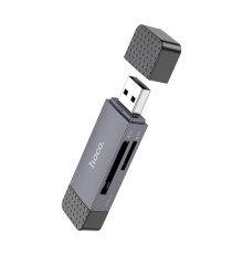 Картрідер HOCO HB45 Spirit 2-in-1 USB/Type-C 3.0 card reader gray mag-6942007620529141560