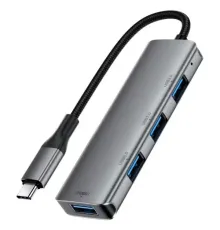 Type-C HUB ACEFAST J15 USB-C 4-in-1 HUB Metal grey mag-6974316285908153359