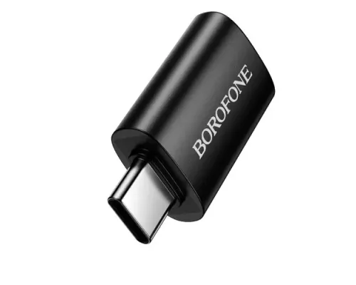 Адаптер BOROFONE BV26C Type-C male to USB female USB3.0 чорний mag-6941991123962153437