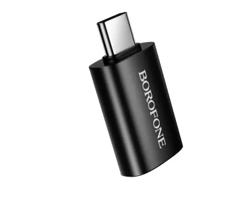 Адаптер BOROFONE BV26C Type-C male to USB female USB3.0 чорний mag-6941991123962153437