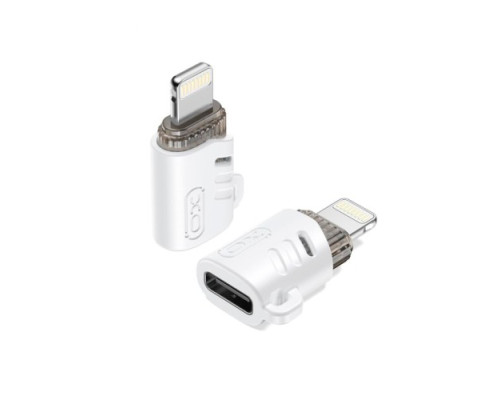 OTG-адаптер XO NB256E Type-c female to apple male adapter (with lanyard) Білий mag-6920680851898140375