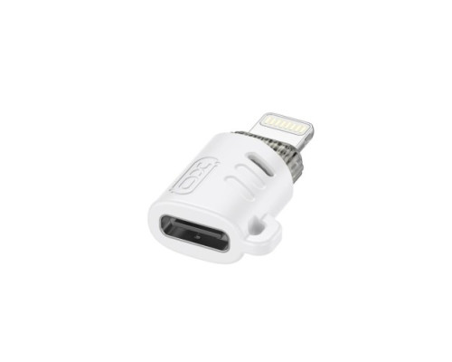 OTG-адаптер XO NB256E Type-c female to apple male adapter (with lanyard) Білий mag-6920680851898140375