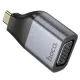 Перехідник HOCO UA34 Type-C to VGA adapter metal grey mag-6942007645591145093