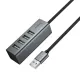 USB HUB HOCO HB1A 4-in-1 converter(USB to USB2.0*4) Metal Grey mag-6942007667302153038