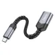 Перехідник HOCO UA24 Type-C male to USB female 3.0 converter Metal gray mag-6942007608848146152