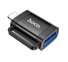 Перехідник HOCO UA31A iP male to USB female OTG adapter Black mag-6942007628082144915