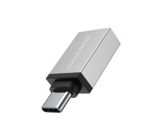 Адаптер BOROFONE BV3 Type-c OTG Adapter сірий mag-6957531090328140901
