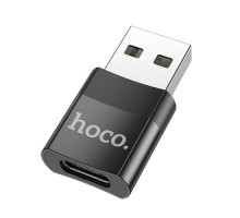 Перехідник HOCO UA17 USB Male to Type-C female USB2.0 adapter Black mag-6931474762009135629