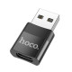Перехідник HOCO UA17 USB Male to Type-C female USB2.0 adapter Black mag-6931474762009135629